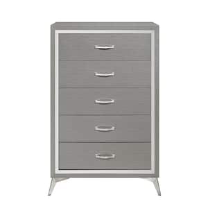 New Classic Furniture Huxley Gray 5-drawer 31 in. Chest of Drawers