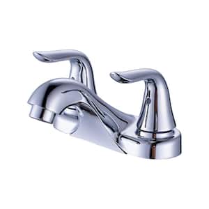 4 in. Centerset Double Handle Bathroom Faucet in Chrome
