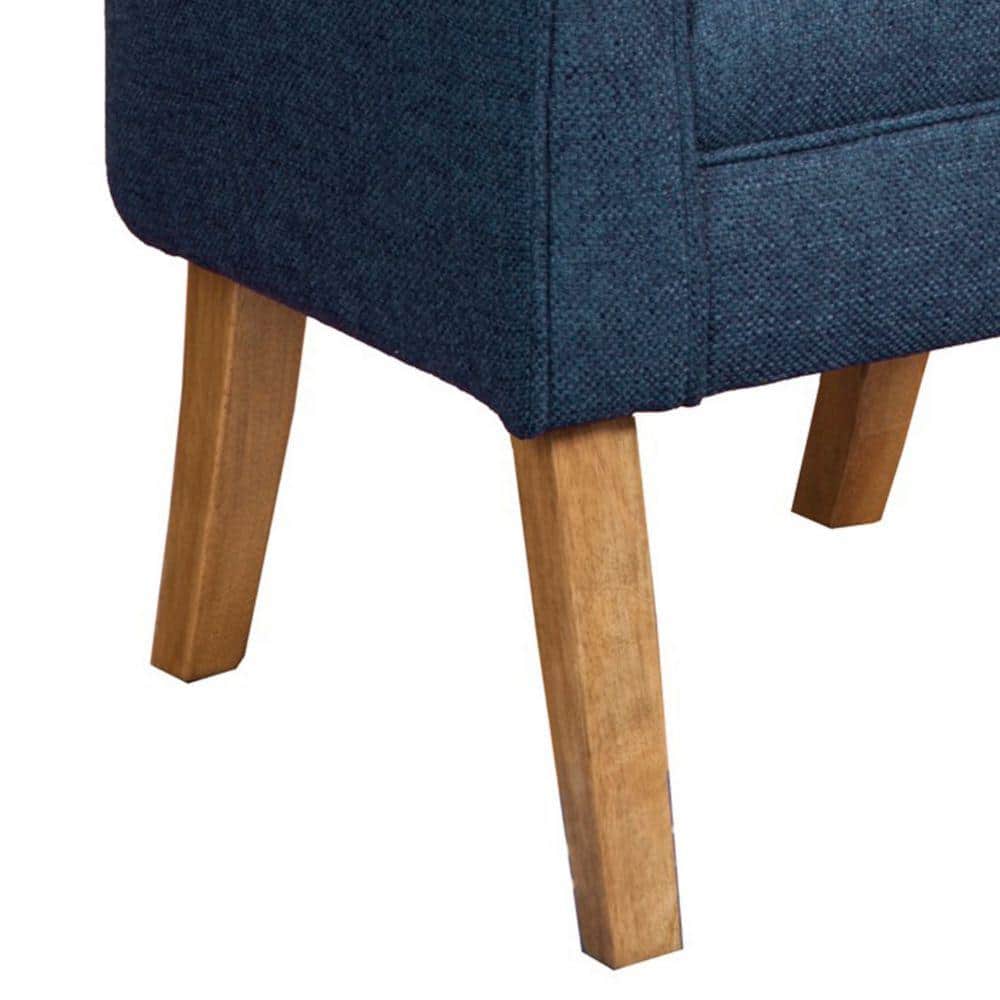 Mid-Century Modern Barrel Accent Chair with Brown Wood Legs