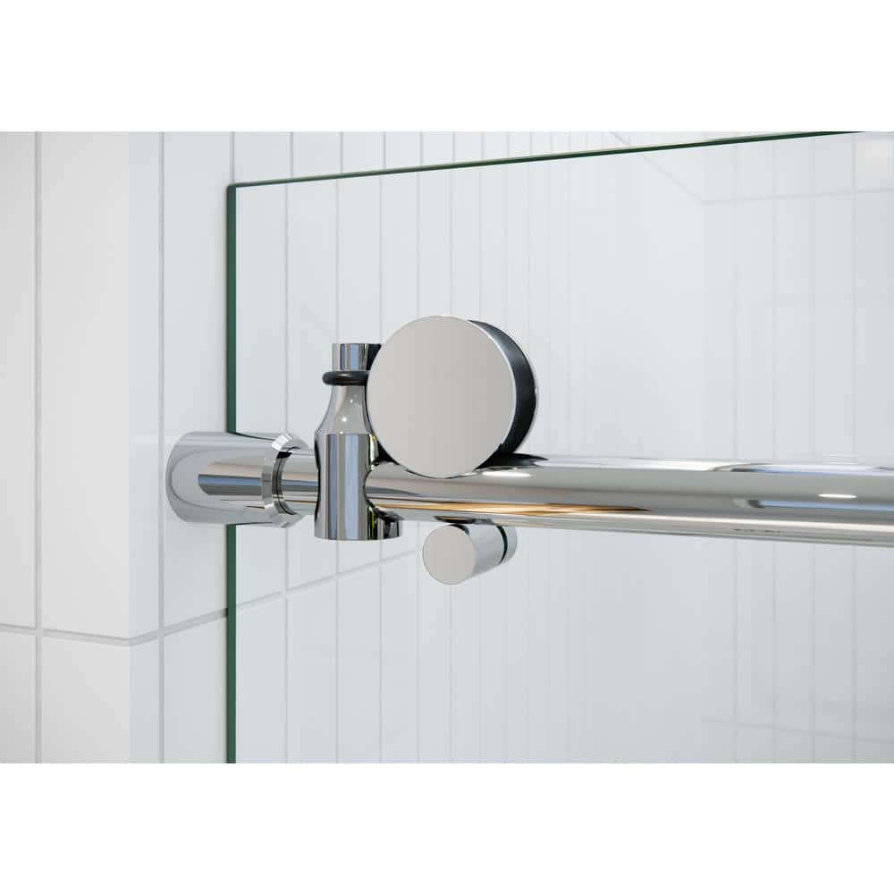Eclipse 48" x 78" Frameless Glass Sliding Shower Door in Polished Chrome