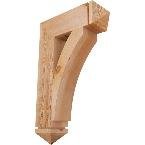 Ekena Millwork 6 in. x 34 in. x 22 in. Western Red Cedar Thorton Arts and Crafts Rough Sawn