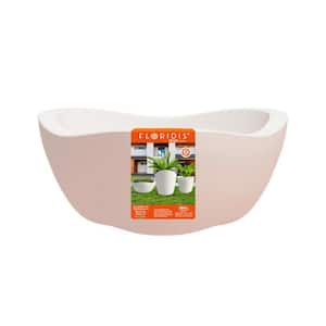 17.5 in. Tryas White Plastic Bowl Decorative Pot (17.5 in. D x 8 in. H)