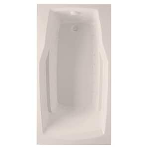 Derby 60 in. Acrylic Reversible Drain Rectangle Drop-In Air Bath Tub in Biscuit