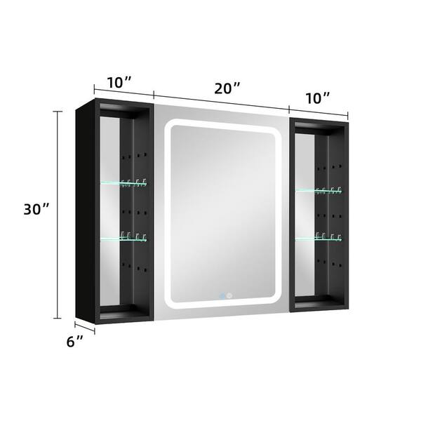 SHUANGZ Bathroom Medicine Cabinet with 3 Doors, 27.6 X 23.6 Inch