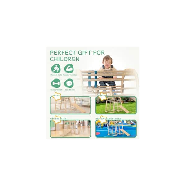 Montessori Indoor Playground Jungle Gym for Kids, Freestanding
