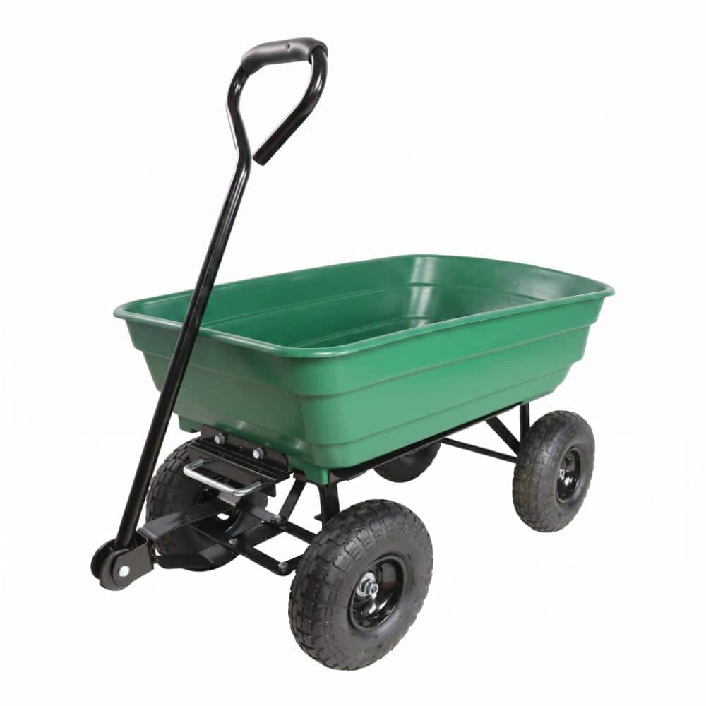 2.7 cu. ft Grass Green Metal Folding Car, Garden Cart with Pneumatic Tire, 300 LB Capacity price history on PriceWatchPro