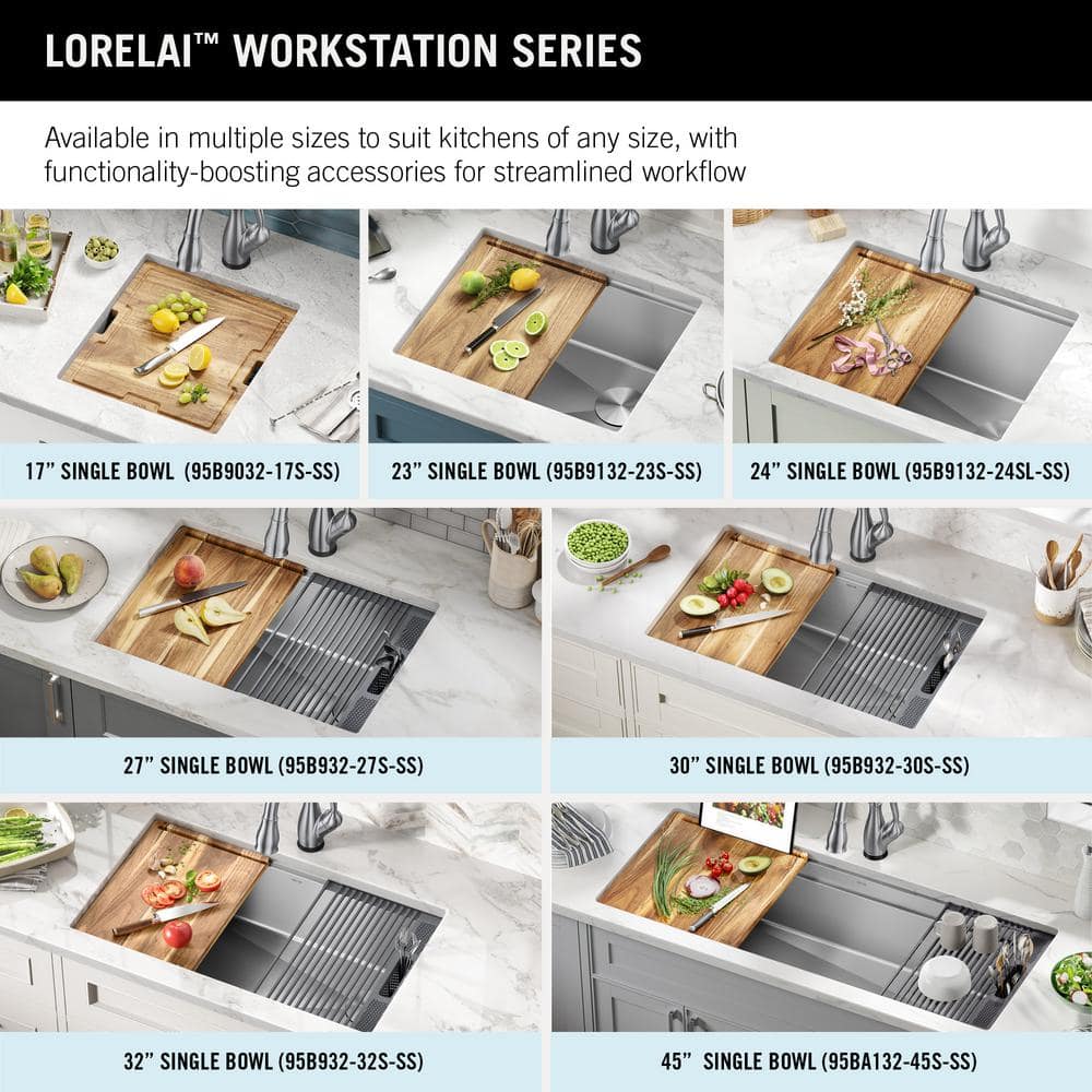 Delta 17" Stainless Steel Undermount Bar Prep Sink with WorkFlow Ledge