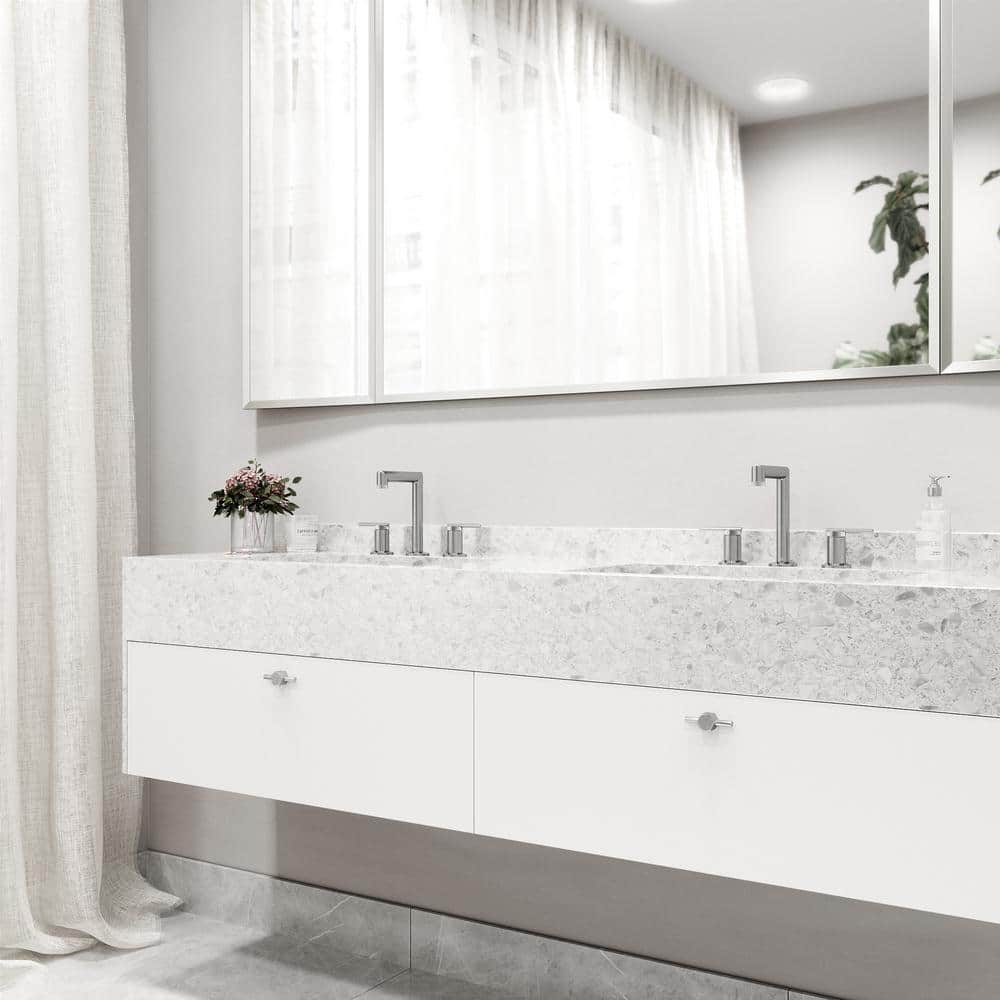 Sterling 7" Brushed Nickel Two Handle Widespread Bathroom Faucet