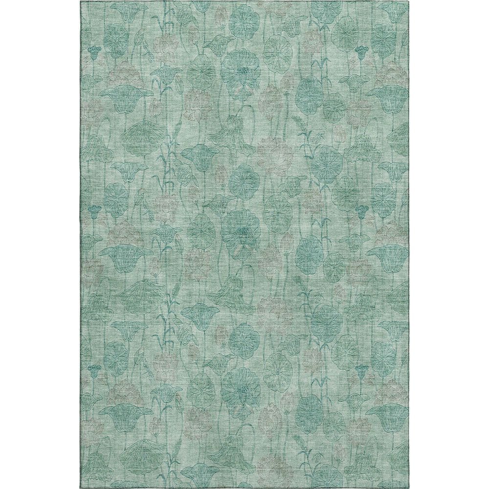 Mayfield Premium Machine Washable Abstract AMF2128 Aqua 9 ft. x 12 ft. Area Rug price history on PriceWatchPro