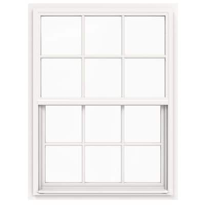 JELD-WEN 36 in. x 42 in. V-4500 Series White Single-Hung Vinyl Window ...