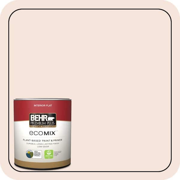 1 qt. #W-D-120 Bleached Shell Flat EcoMix Plant-Based Interior Paint & Primer