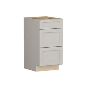 Shaker Full Overlay 18 in. W x 20.75 in. D x 34.5 in. H Plywood Assembled Vanity Drawer Base Bath Cabinet in Stone Gray