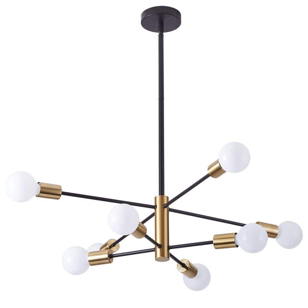 8-Light Modern Sputnik Gold Chandelier Industrial Pendant Ceiling Light