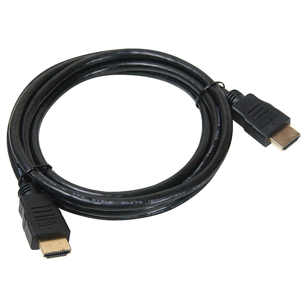 Leviton 6 ft. High Speed HDMI Cable with Ethernet, CL2 In-Wall, Black  41900-6E - The Home Depot