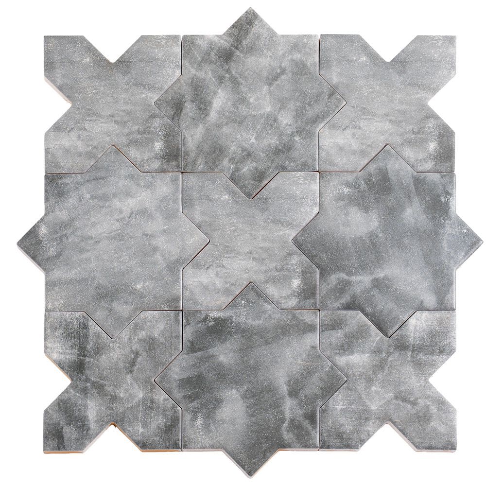 Siena 5.4 in. x 5.4 in. Gray Star with Cross Matte Ceramic Wall and Floor Tile (10.76 sq. ft./case, 54 Pack) price history on PriceWatchPro