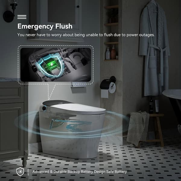 HOROW T03 Family Smart Bidet Toilet with Auto Flush and Warm Air Dryer - 1.27 GPF