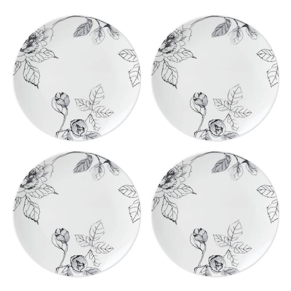 Oneida Sketchbook 12-Piece White Porcelain Dinnerware (Set Service