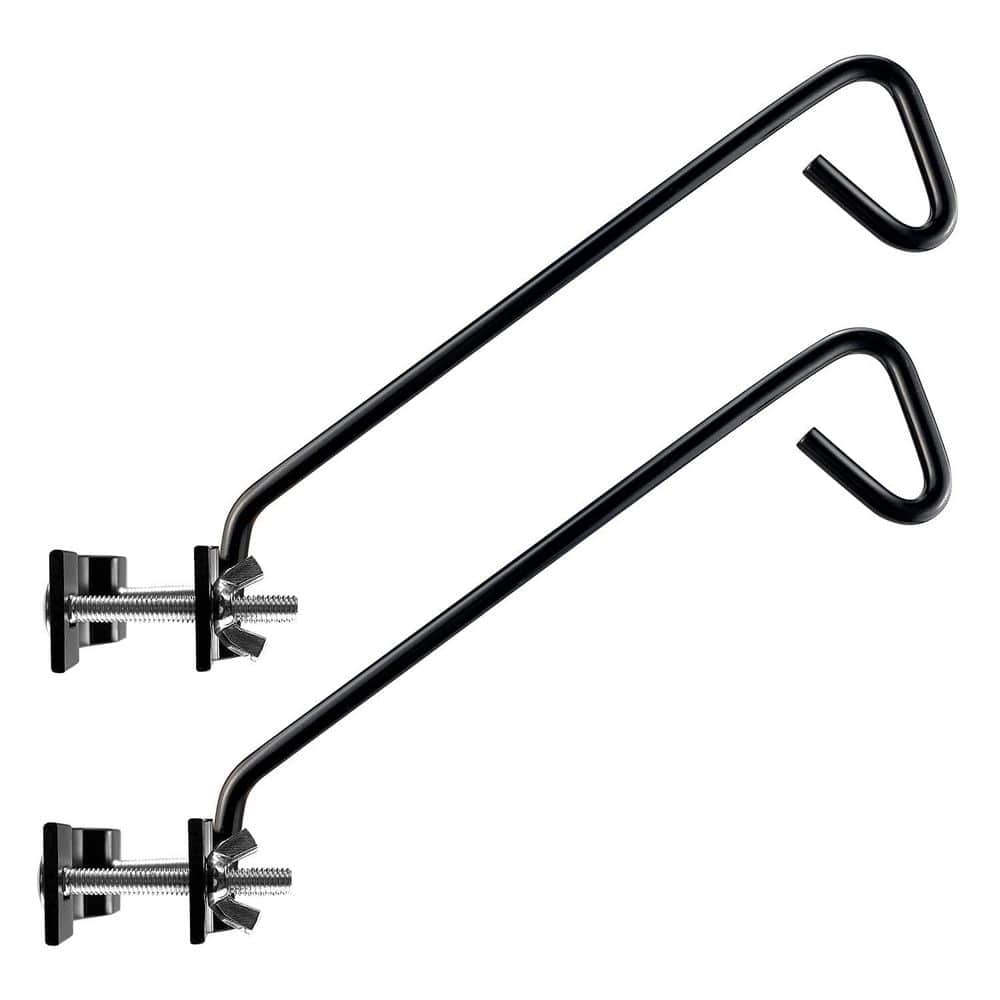 12 Inch Black Iron Straight Outdoor Plant Hanger Bracket Waterproof Rustproof Heavy Duty Hooks for Wall Hanging 2 Pack price history on PriceWatchPro