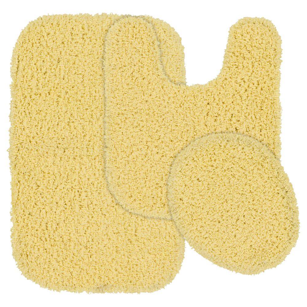 Garland Rug Rubber Ducky Yellow Jazz Shaggy Nylon 3 Piece Bath Rug Set