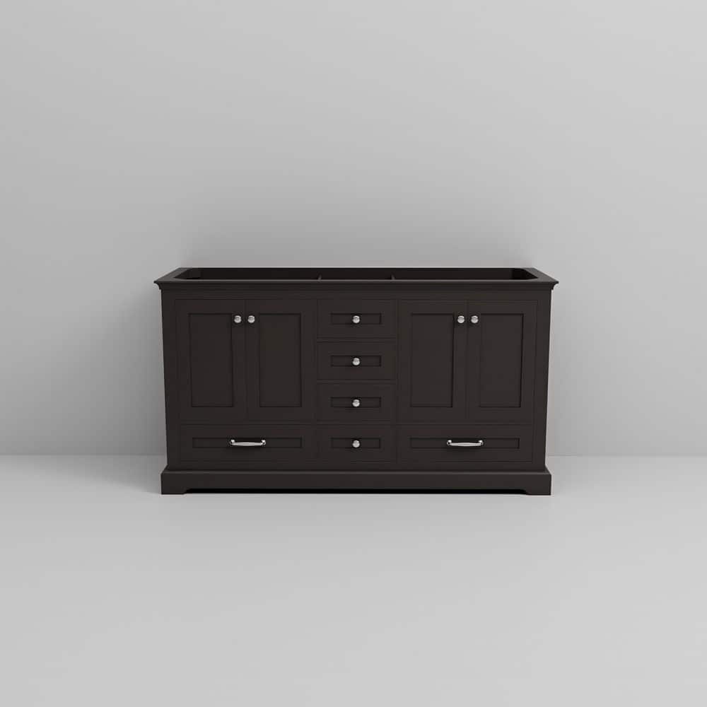 Dukes 60" Espresso Double Freestanding Bath Vanity