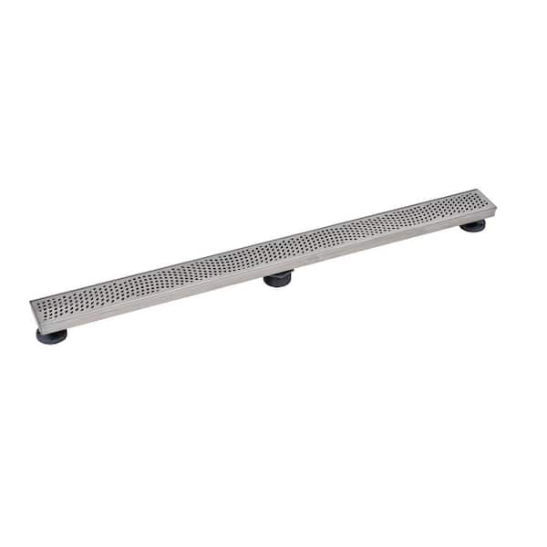 Oatey Designline 40 in. Stainless Steel Linear Shower Drain with Wave Pattern Drain Cover