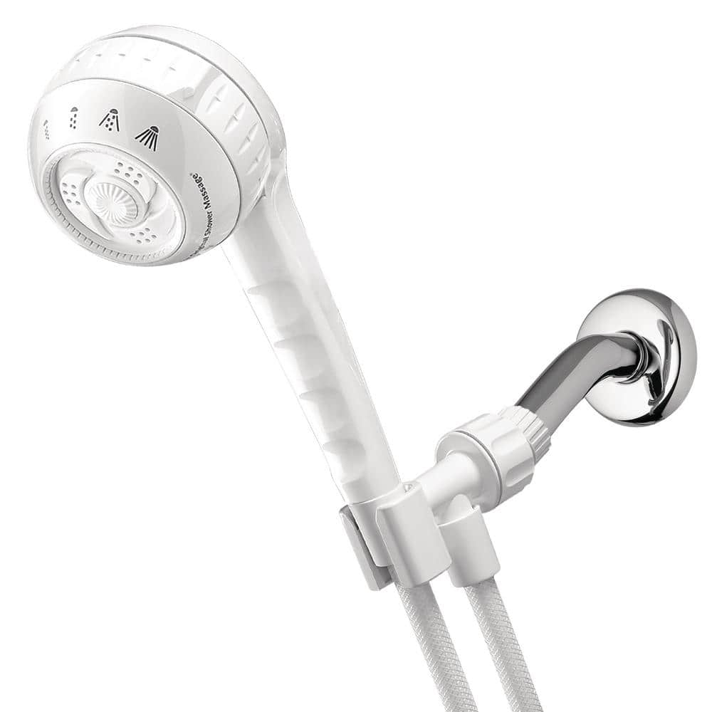 Waterpik 4Spray 3.3 in. Single Wall Mount Handheld Shower Head in