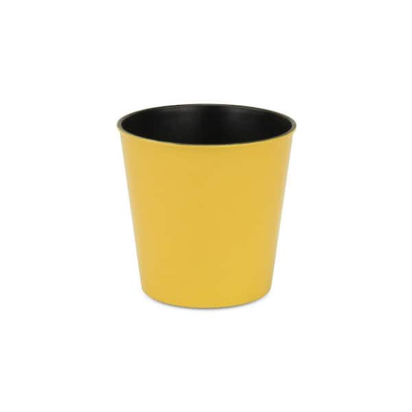 99 Gal. Yellow Indoor Plastic Round Planter with Weather Resistance (7 in. L x 7 in. W x 5.75 in. H) 1-Pack
