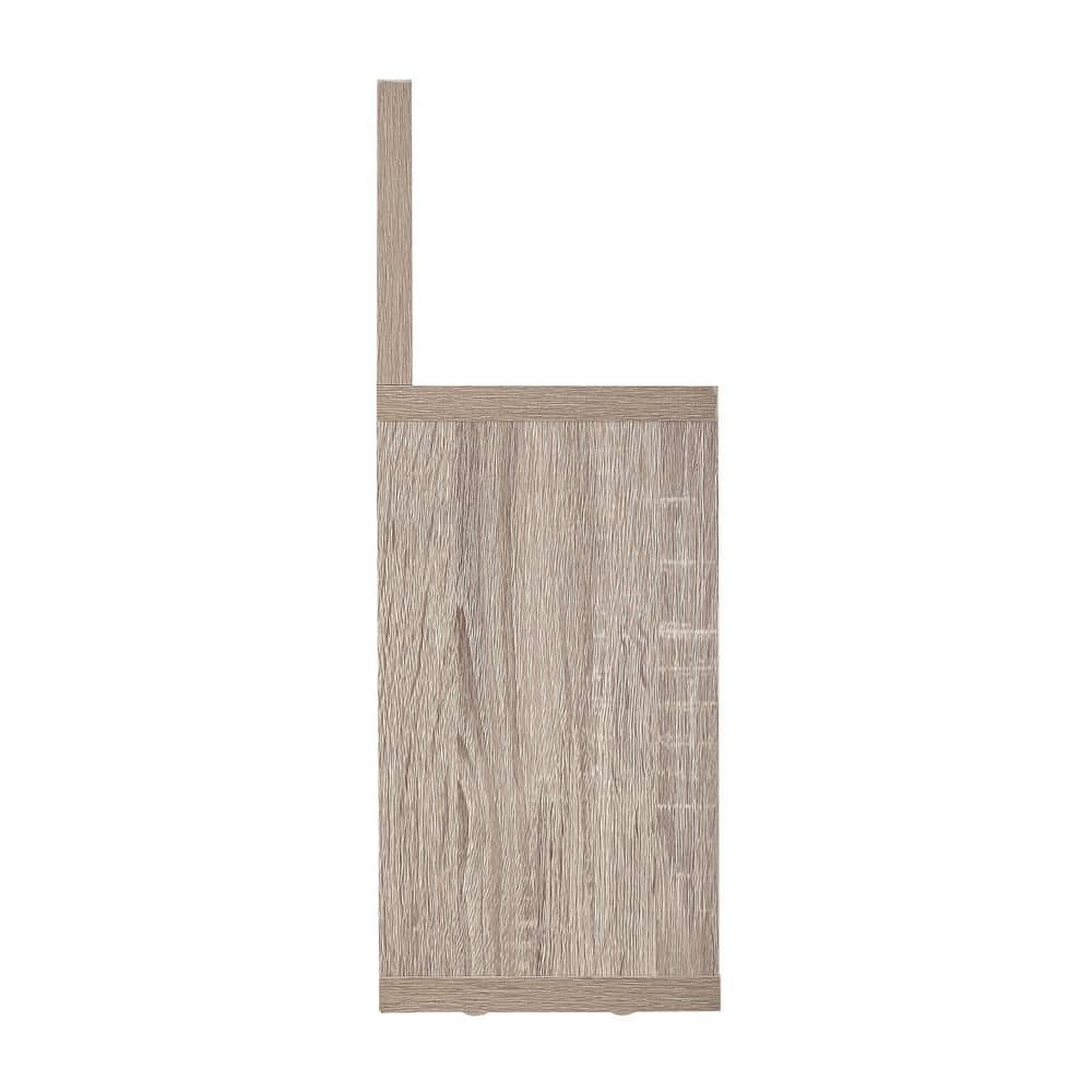 Weathered Oak 3-Cube Floating Wall Shelf with Display Ledge
