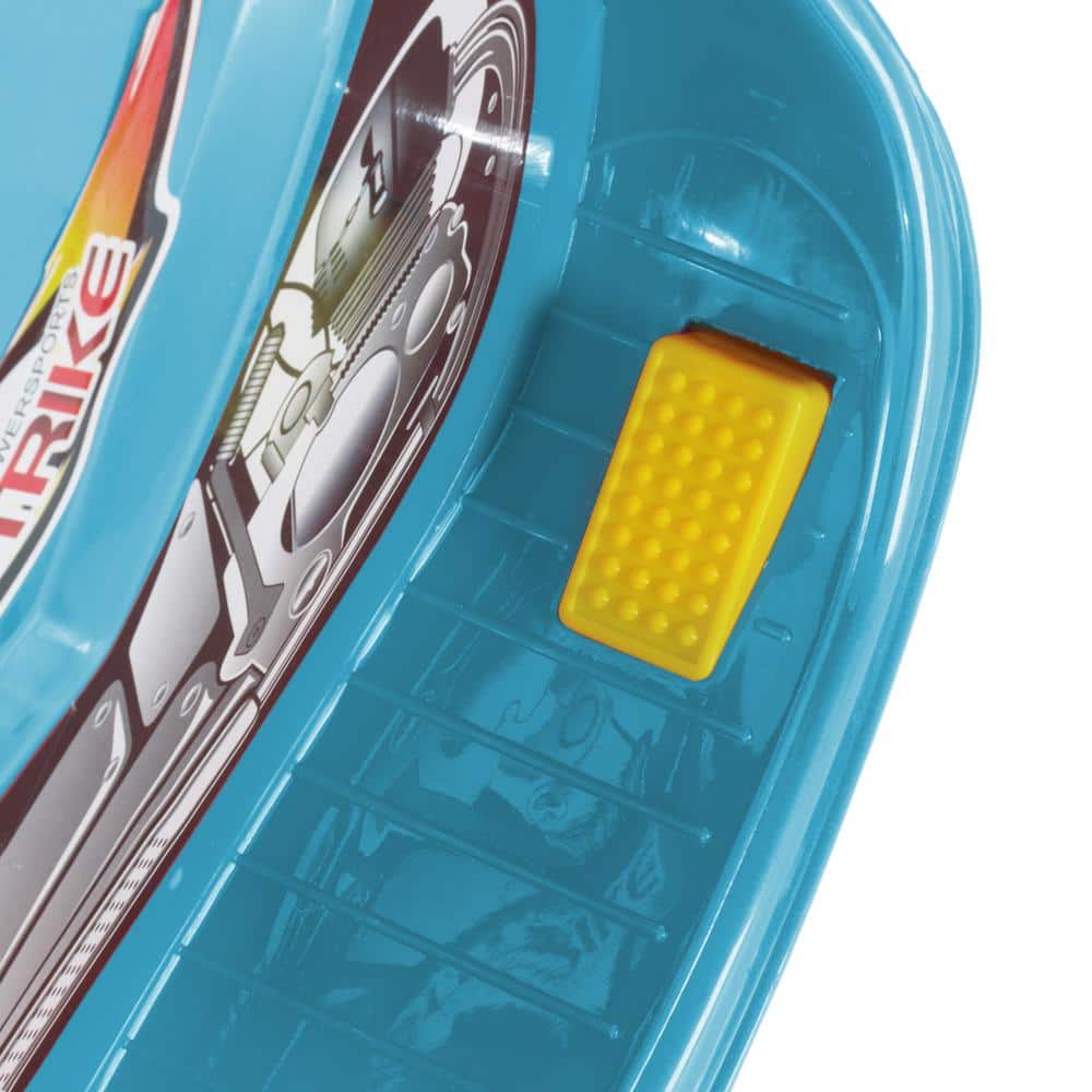 Toy Time Kids Motorcycle - 3-Wheel Electric Ride-On Car with Reverse, Sounds, Headlights - Blue