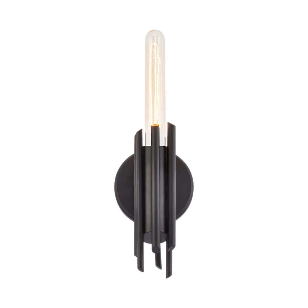 Matte Black Iron Dimmable Vanity Sconce