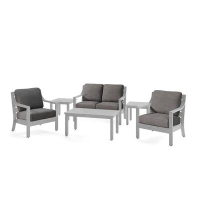 Royal Garden South Beach 4-Piece Aluminum Patio Conversation Set with ...