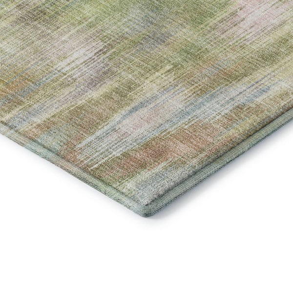 Mayfield Premium Machine Washable Abstract AMF2129 Coral 2 ft. x 3 ft. Accent Rug