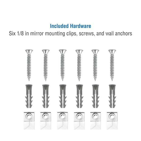Glacier Bay Plastic Mirror Mounting Clips (6-Pack)