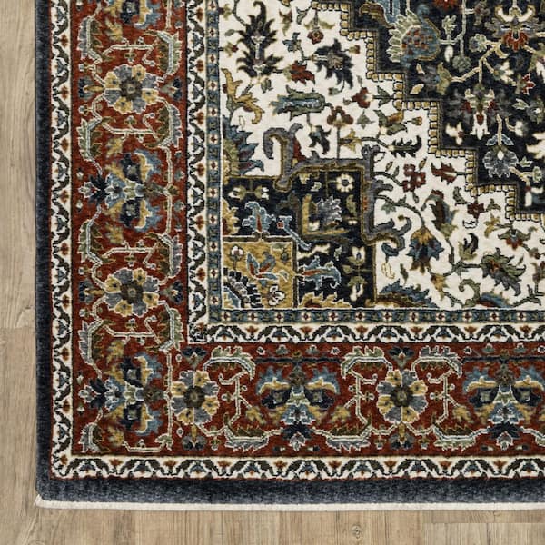 5' X 8' Beige And Ivory Wool Abstract Hand Tufted Area Rug