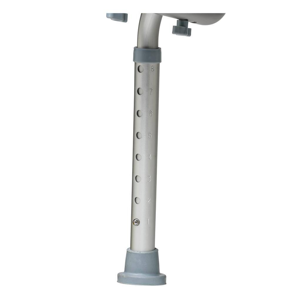 Gray Adjustable Aluminum Safety Shower Chair with Back