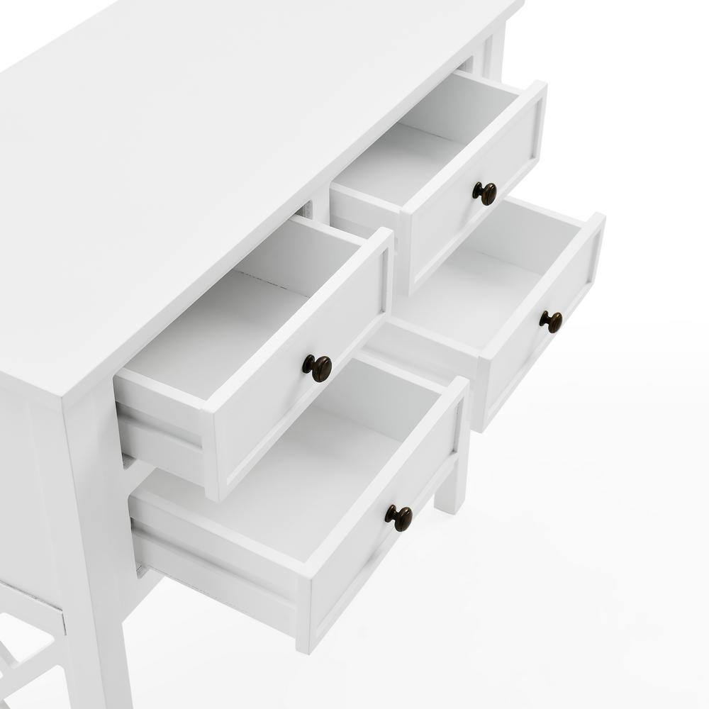 Coventry 32" White Pine Console Table with Open-Side Storage