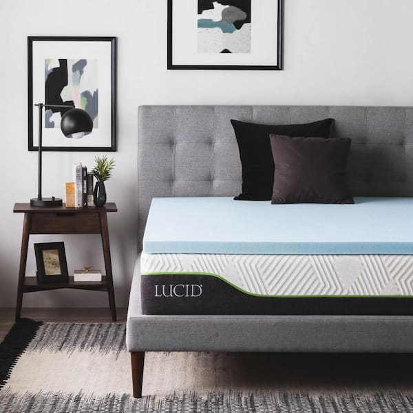 LUCID 2 in. California King Gel Memory Foam Mattress Pad