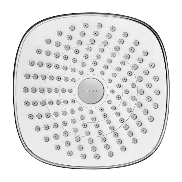 Hansgrohe 2-Spray Patterns with 2.0 GPM 7.375 in. Wall Mount Fixed Shower Head in White/Chrome
