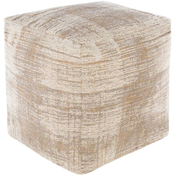 Livabliss Rees Taupe Accent Pouf
