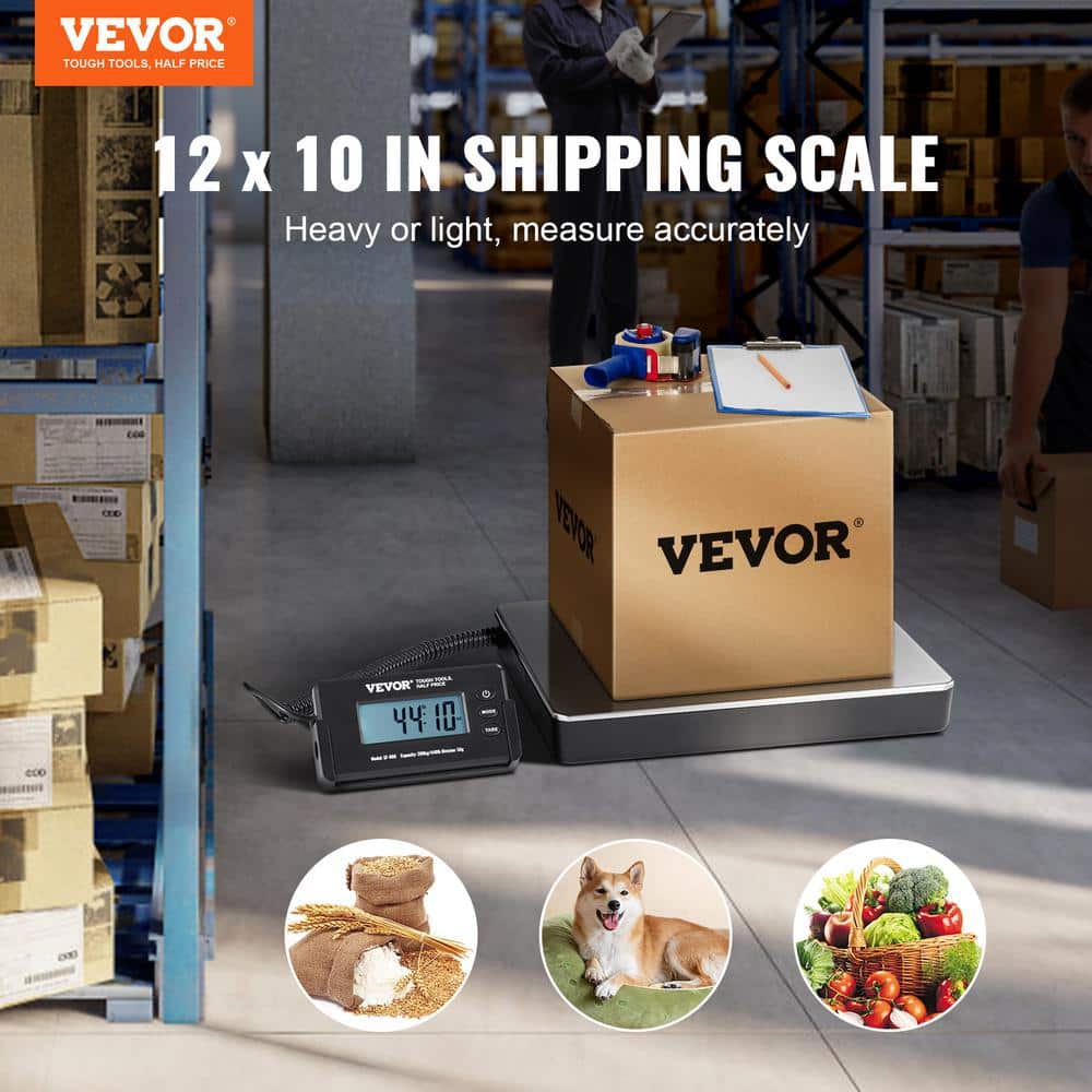 Digital Shipping Scale 440 lbs. LCD Screen Package Food Scale with Timer, Tare Function for Home Wired Connection - thumbnail 3