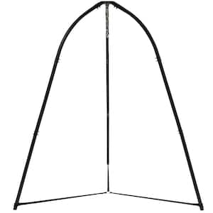 7 ft. Tripod Hanging Chair Stand Metal Hammock Stand in Black
