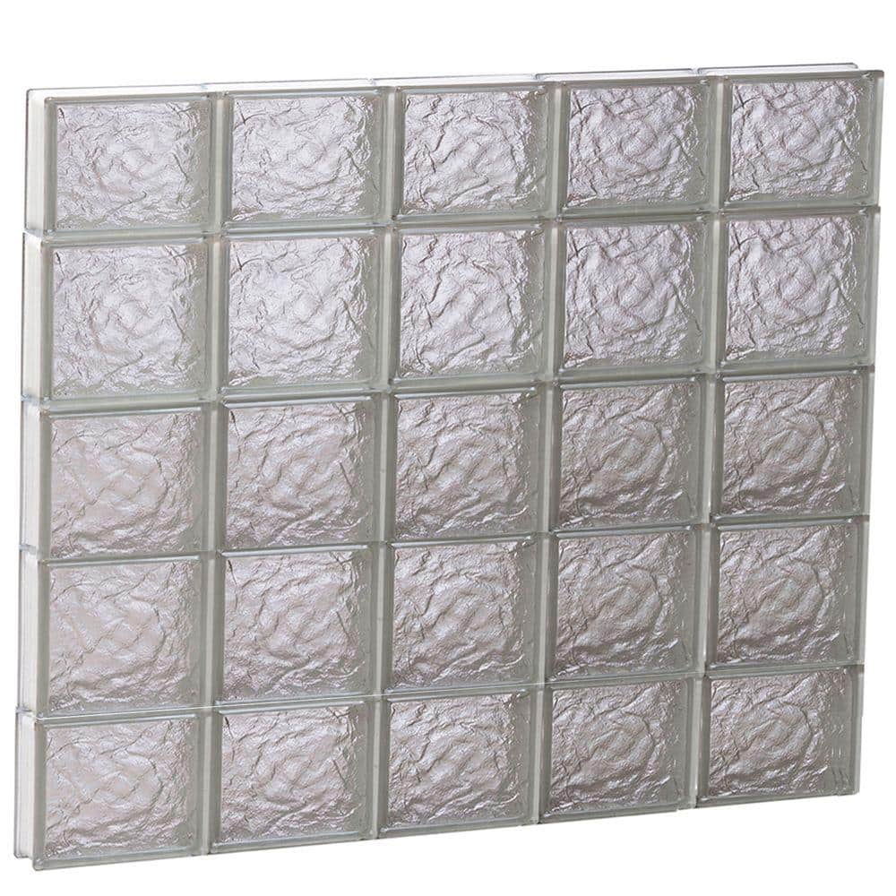 38.75 in. x 34.75 in. x 3.125 in. Frameless Ice Pattern Non-Vented Glass Block Window price history on PriceWatchPro