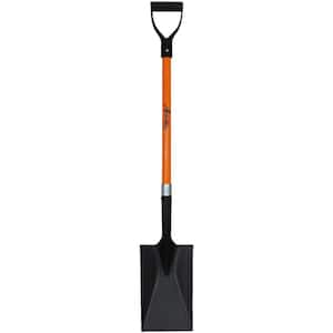 41 in. Durable Handle Length, Fiberglass Rubber Grip D-Handle with Heavy-Duty Metal Blade Spade Shovel (1-Pack)
