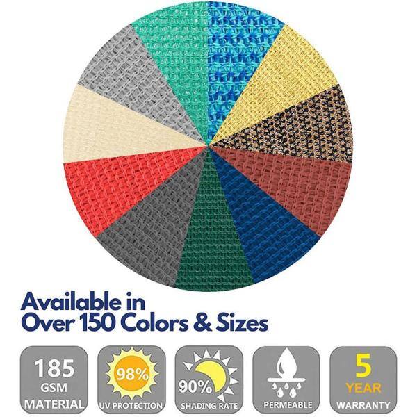 KANAGAWA 16 ft. x 16 ft. x 16 ft. 185 GSM Dark Grey Triangle