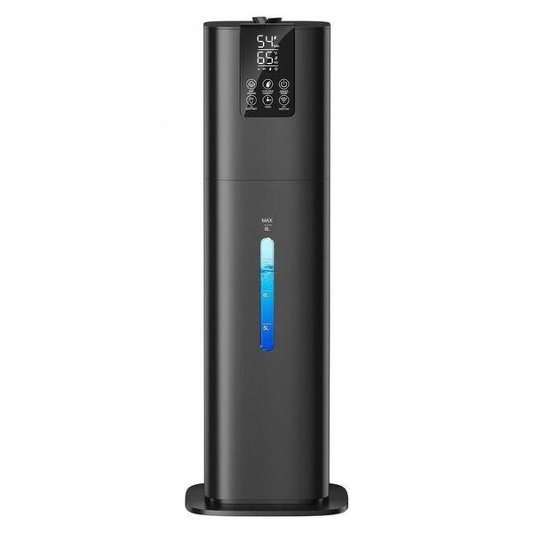 2.11 gal. Plastic Ultrasonic Cool Mist Humidifier for Large Room Black Smart App and Remote Control