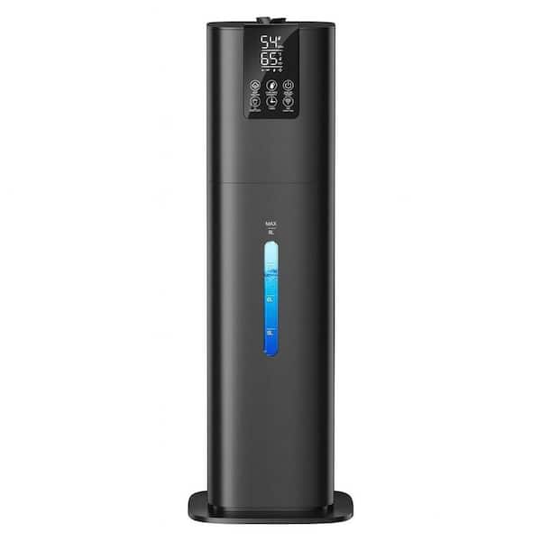 2.11 gal. Plastic Ultrasonic Cool Mist Humidifier for Large Room Black Smart App and Remote Control