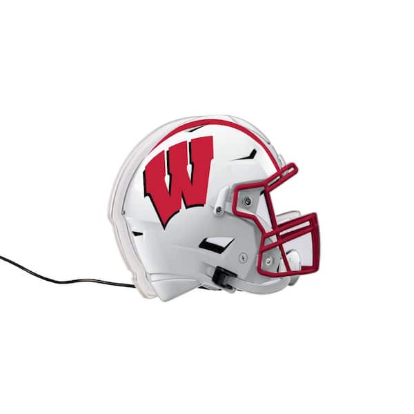 Evergreen University of Wisconsin-Madison White NCAA Helmet Desklite LED Decor