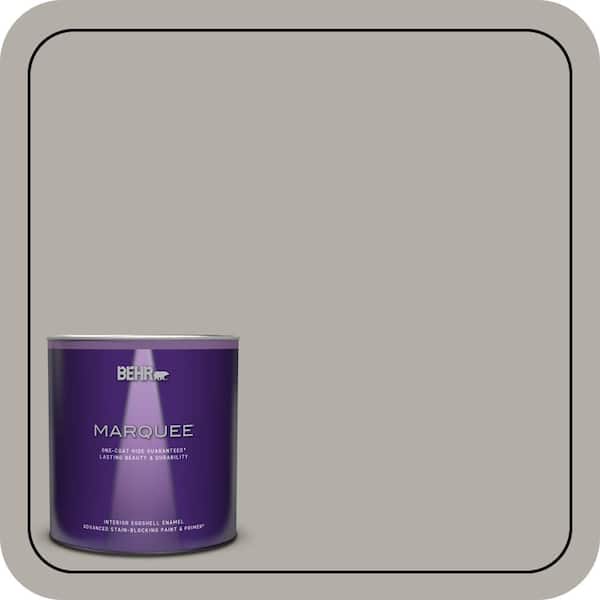 BEHR MARQUEE 1 qt. #T17-09 Laid Back Gray Eggshell Enamel Interior Paint & Primer