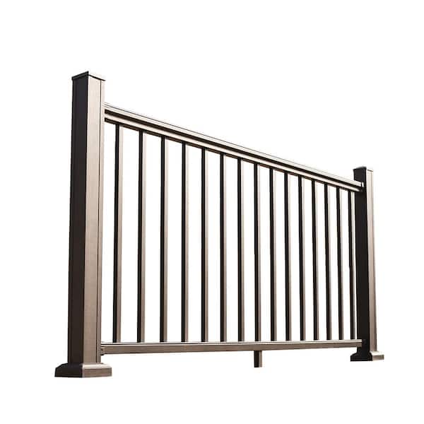 NewTechWood Allure 72 in. x 42 in. Bronze Aluminum Preassembled Railing Kit