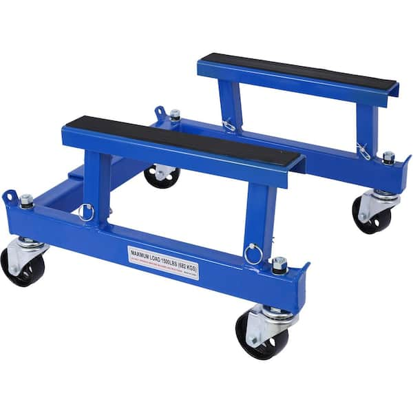 1500 lb. Blue Steel Engine Cradle Dolly with Wheel